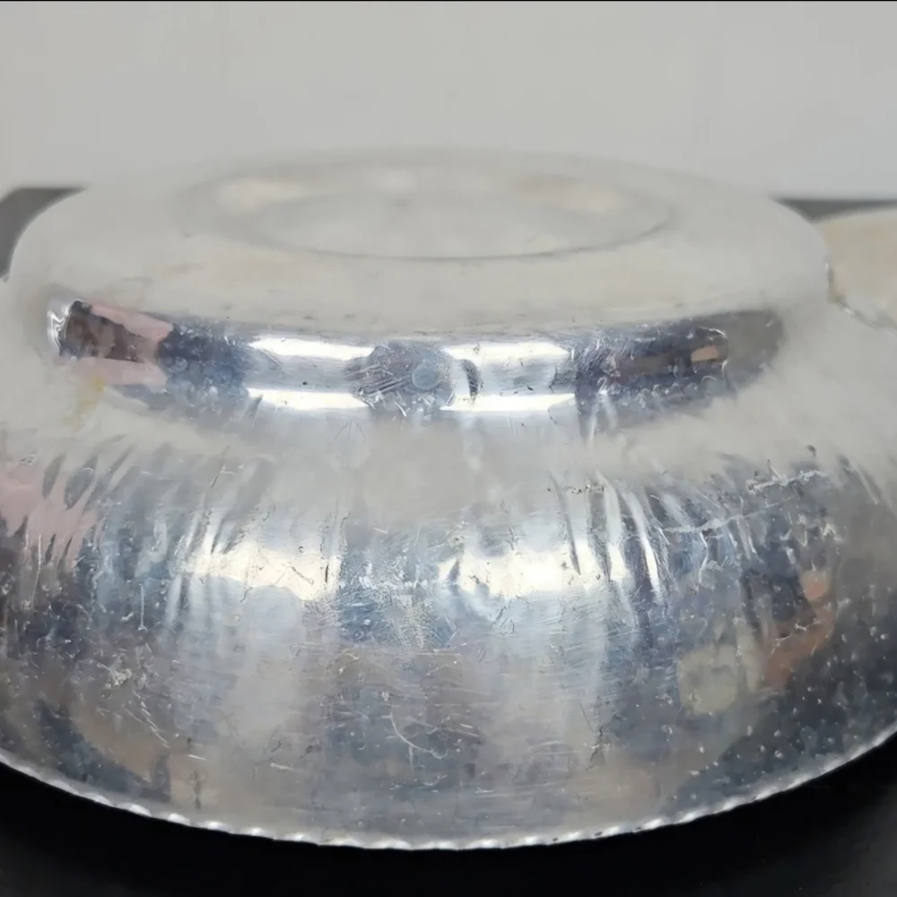 Vintage Rodney Kent Hammered Aluminum Tulip Casserole Dish with Lid